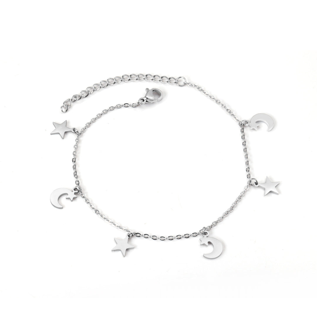 Stainless Steel Anklet Chain Foot Ornaments Female Casual Retro Travel Beach Anklet