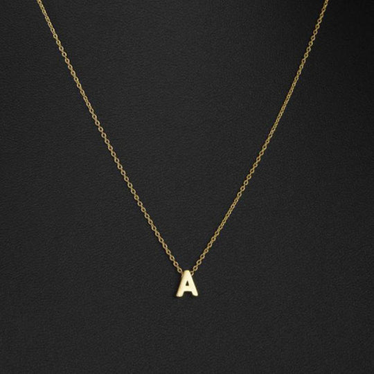 Fashion Tiny Initial Necklace Gold Silver Color Cut Letters Single Name Choker Necklace For Women Pendant