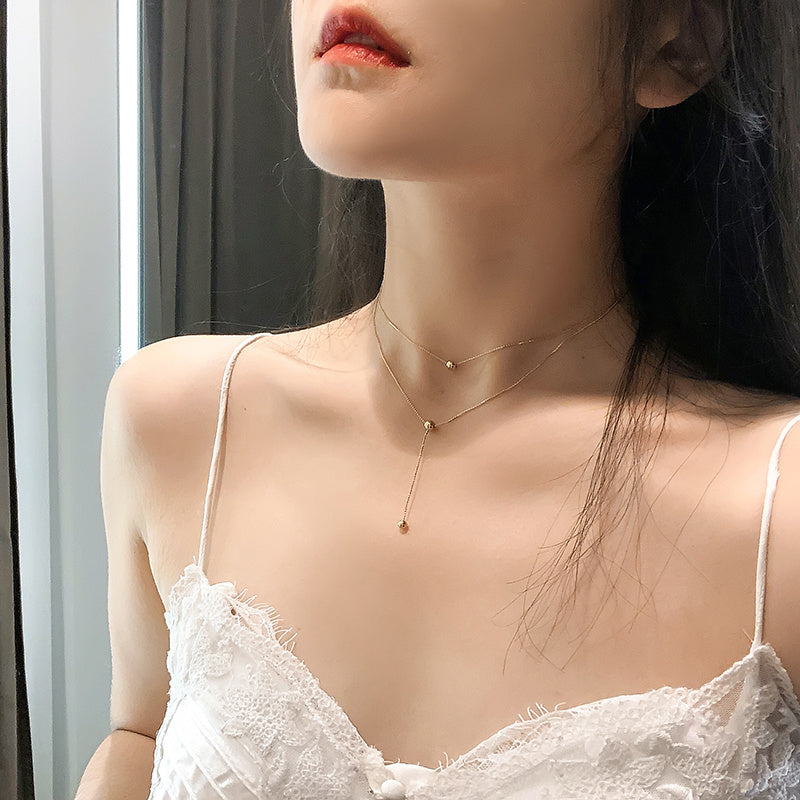 Kpop Fashion Pearl Choker Necklace Women Cute Girl Gold