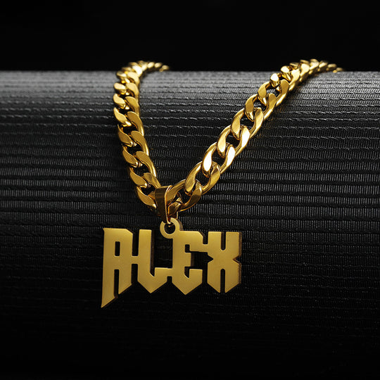 Customized Stainless Steel Name Pendant Necklace
