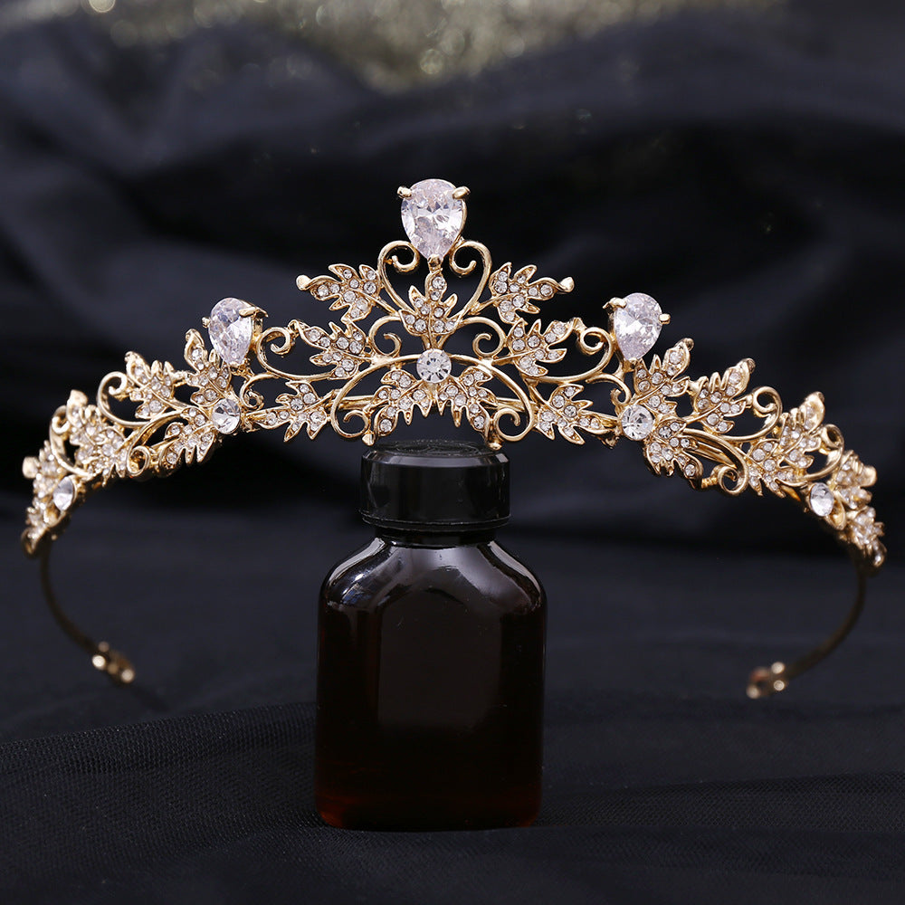 Wedding Headpiece Leaf With Rhinestones