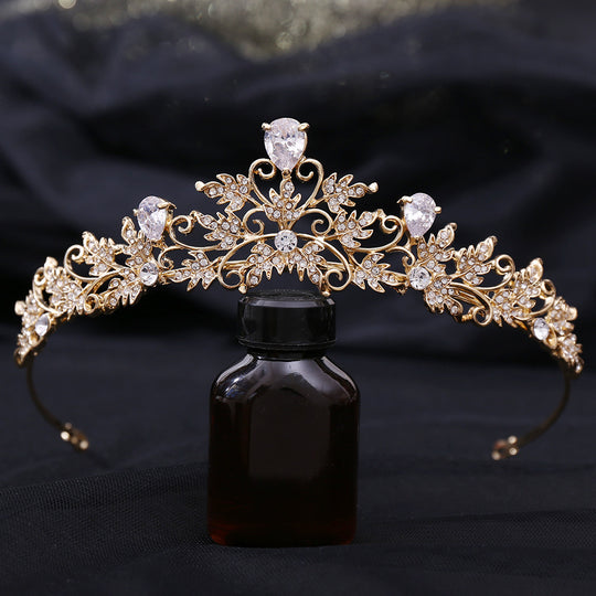 Wedding Headpiece Leaf With Rhinestones