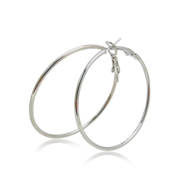 Big Circle Metal Exaggerated Circle Earrings Circle Geometry Earrings