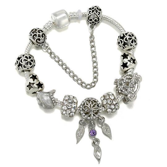 Heart Lock Key Letter Pendant Women's Bracelet