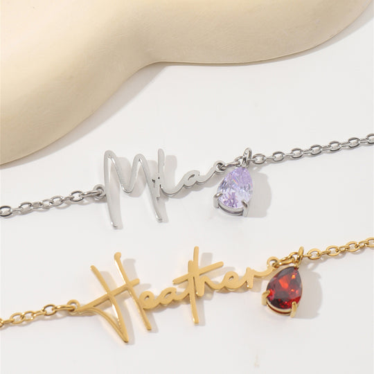 Stainless Steel Custom Name Necklace DIY Personalized