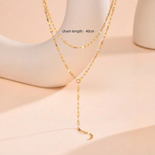 Simple Lasso Y-shaped Pendant Necklace