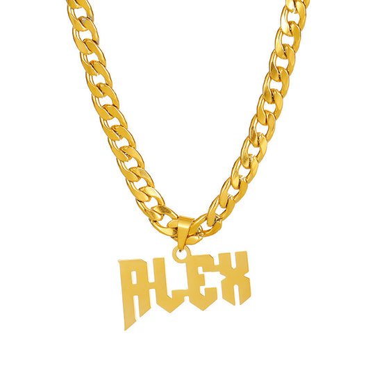 Customized Stainless Steel Name Pendant Necklace