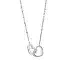 Custom Name Necklace Personalized Double Heart Forever Personalized Name Necklace With 2 Names For Women