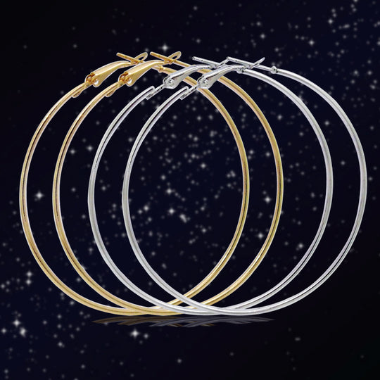 Big Circle Metal Exaggerated Circle Earrings Circle Geometry Earrings