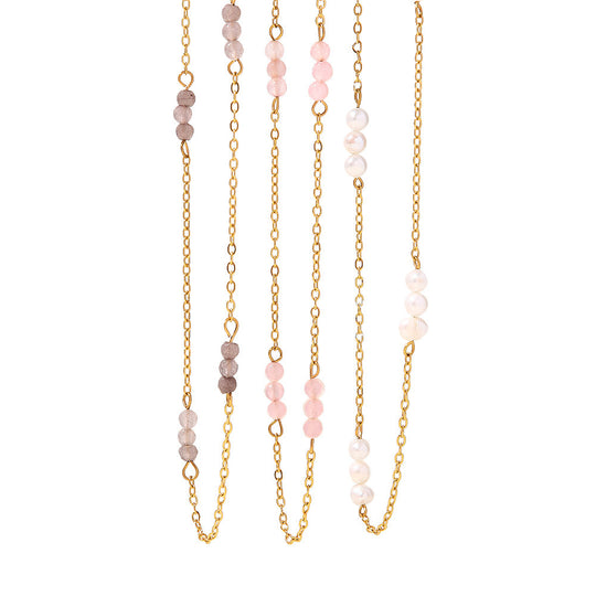 Necklace 18K Gold-plated Stainless Steel Pearl