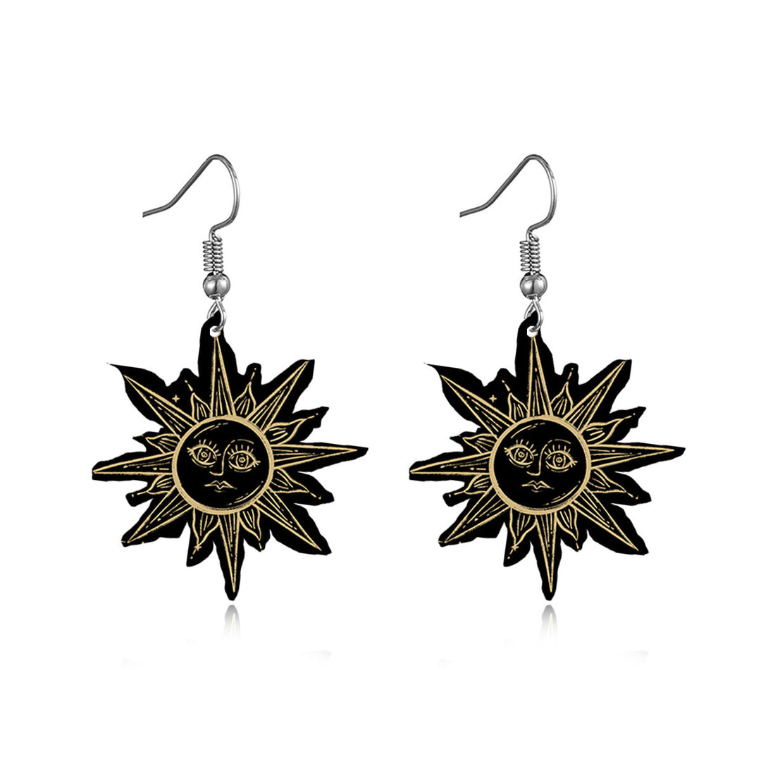Cute Cartoon Coati Crescent Moon Earrings