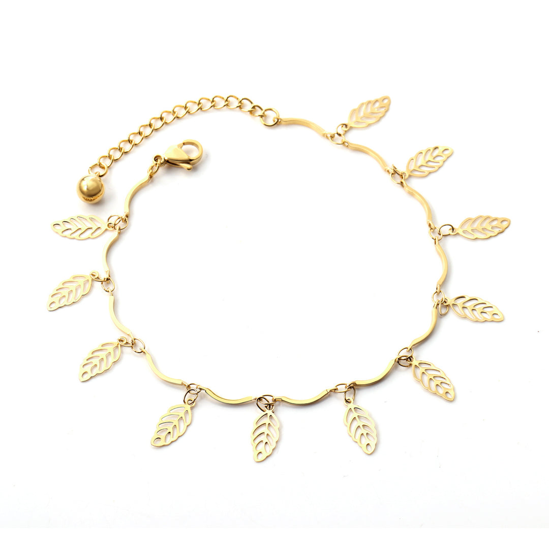Stainless Steel Anklet Chain Foot Ornaments Female Casual Retro Travel Beach Anklet