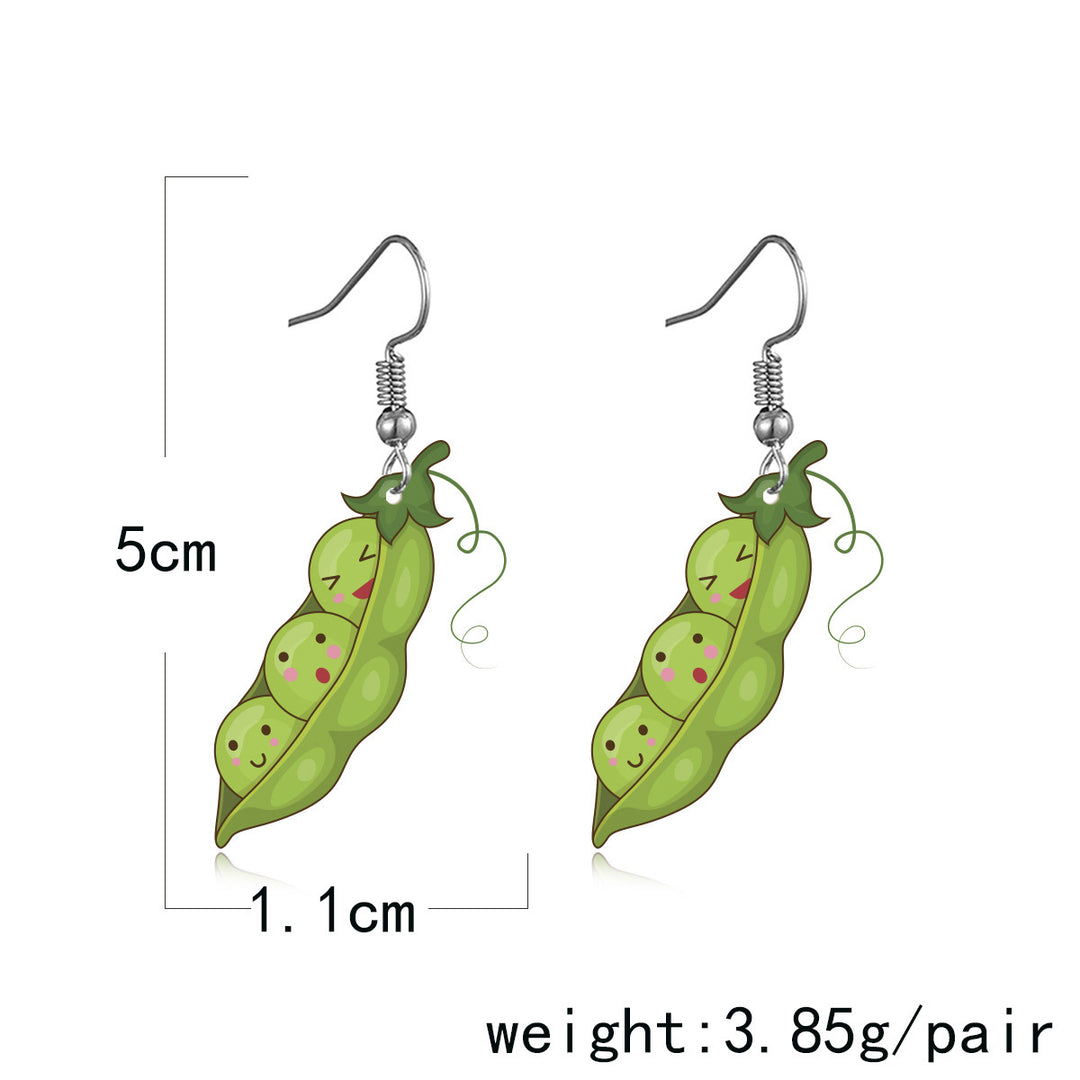 Cute Cartoon Coati Crescent Moon Earrings