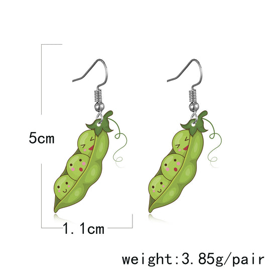 Cute Cartoon Coati Crescent Moon Earrings