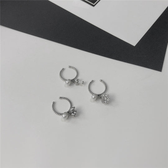 European And American Retro Geometric Cross Ring