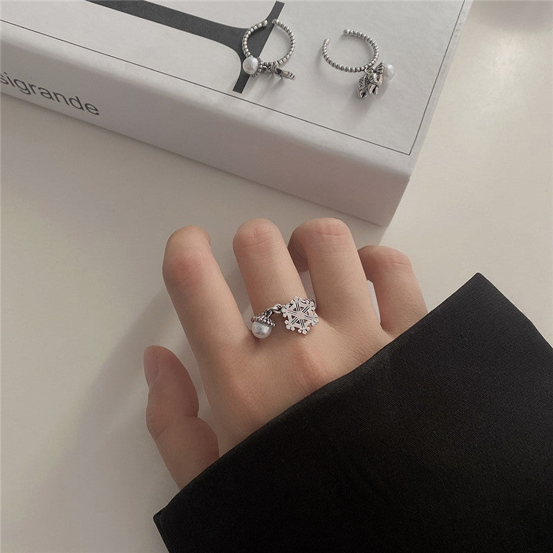 European And American Retro Geometric Cross Ring