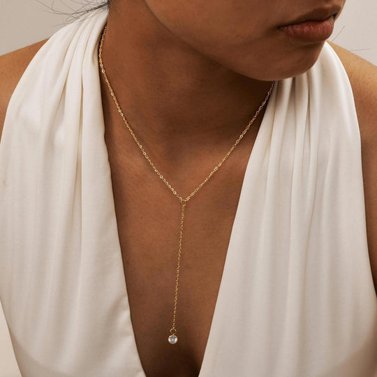 Simple Lasso Y-shaped Pendant Necklace