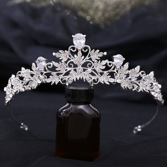 Wedding Headpiece Leaf With Rhinestones