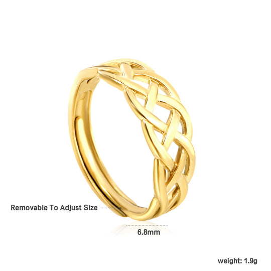 Women's Stainless Steel Gold-plated Ring